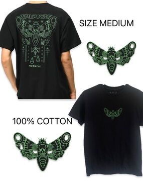 Empyre Mystique Black Moth T-Shirt: Edgy & Comfortable 👕🔥Cotton
